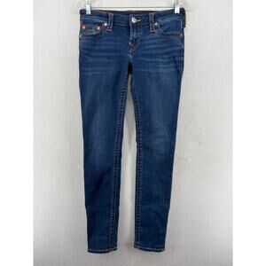 TRUE RELIGION Jeans Womens 28 Stella Low Rise Skinny Denim Stretch Cotton Blue